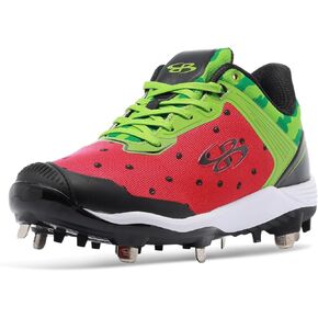 Boombah Viper Women's Metal Cleat - Watermelon Pitching Toe - Multiple Color Options - Multiple Sizes in Kuwait