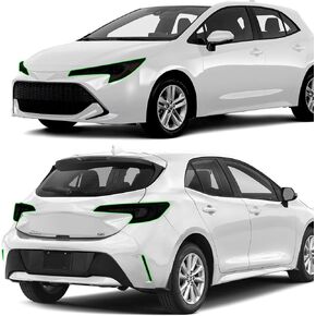 Precut Headlight Tail Light Tint Kit Film Fit for Toyota Corolla 2019 2020 2021 2022 Hatchback Light Overlay Complete with Gloss Dark Smoke Wrap Cover Vinyl Decals Accessories in Kuwait