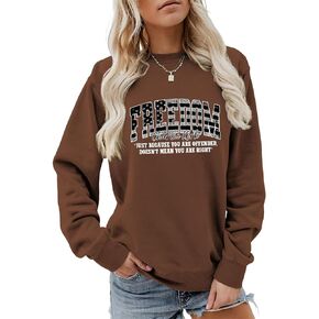 Freedom Sweatshirt Charlie Kirk Tops Patriot Long Sleeve Shirts for Women Crewneck Pullover in Saudi Arabia
