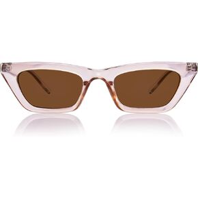 Narrow Square Cateye Sunglasses for Women, Women's Retro Trendy Cute Sun Glasses Small Frame with UV400 Protection in Saudi Arabia