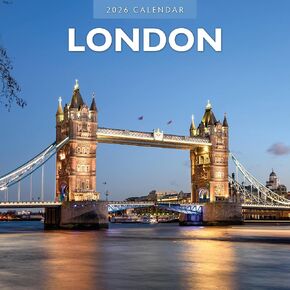 Red Robin 2026 London Monthly Wall Calendar | 12" x 24" Open | Premium Thick & Sturdy Paper | Hangable 12 Month Calendar | Lined Notes & To Do Area | Vivid Images | Plastic Free in Saudi Arabia