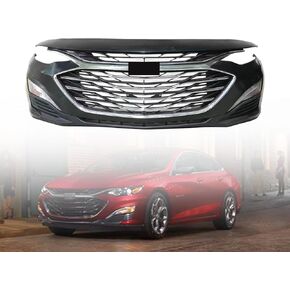 Front Bumper Cover Kit Compatible with 2019 2020 2021 2022 2023 2024 Chevy Malibu L, LS, LT, RS Sedan 1.5L W/Upper Grille Lower Grill & Fog Lights - No Fold Shipping in Kuwait