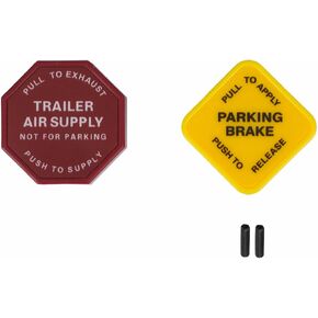 248433 290655 Yellow Semi Truck Parking Brake Knobs and Red Tractor Trailer Air Brake Knob Set 3/8" Replacement for Bendix in Kuwait