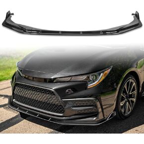 Front Bumper Lip Compatible with 23-25 for Toyota Corolla Sedan Hybrid SE/Hybrid XSE 20-25 for Toyota Corolla Hatchback SE/XSE Glossy Black Front Lip in Kuwait