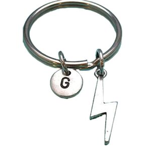 Lightning keychain, lightning bolt, personalized, initial, bolt in Kuwait