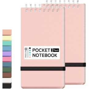 BEYONG دفتر يوميات صغير للجيب، مفكرة صغيرة حلزونية دفاتر ملاحظات للعمل ومدرسة التمريض (وردي، 3x5) in Kuwait