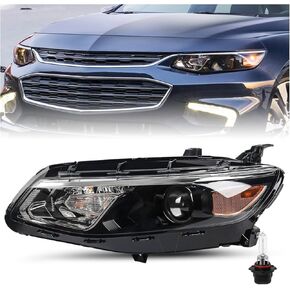 SOCKIR Projector OEM Style Headlight Assembly Fit for 2016 2017 2018 Chevy Malibu Headlamp Factory Repalcement Left Driver Side w/Bulbs in Kuwait