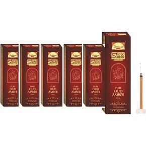 أعواد عود العنبر النقي من باريمال (78-88) (240 جم) | 45-60 دقيقة حرق | عود عنبر بخور أقل بخور | كل علبة 40 جرام | عطر غني يدوم طويلاً | حامل دوب بالداخل | حزمة من 6 in Kuwait