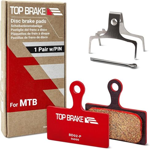 قرص فرامل علوي للدراجة الجبلية مكابح لشيمانو XTR M9000/9020 Deore XT M785/ M8000 | دراجات جبلية، انحدار، دراجات تريل | مركب سيراميك، خيار صامت، إصدار عالي الأداء، أحمر (متضمن رقم التعريف الشخصي) in Kuwait