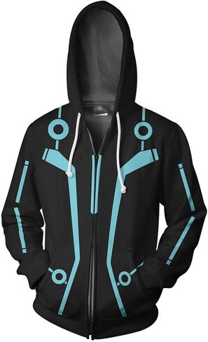 Adults Tron Hoodie Sam Flynn Cosplay Quorra Costume Jacket Sweatshirt in Kuwait