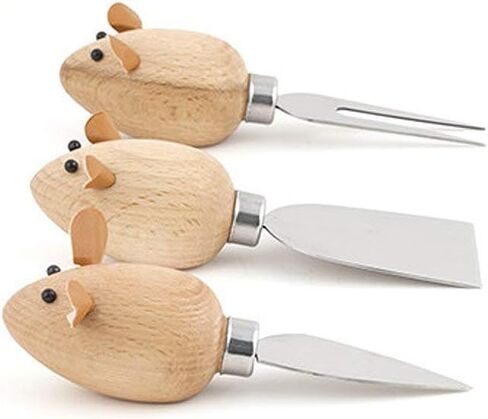 Kikkerland Mouse Cheese Knives, Set of 3 in Kuwait