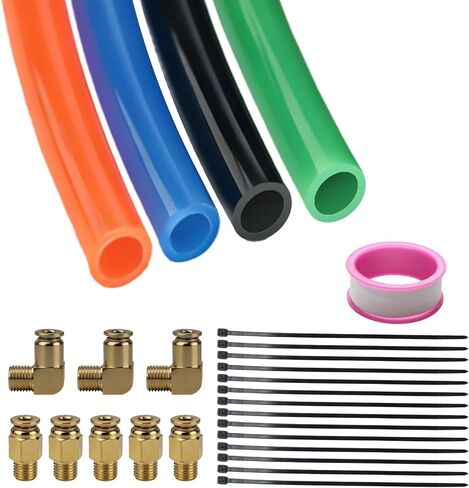 for 13 15 18 Eaton Fuller Transmissions Air Line Kit Includes 4 PU Lines, 6 Straight & 3 90-Degree Copper Fittings, 12 Ties & Teflon Tape in Kuwait