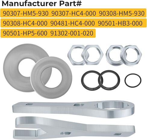 M MATI 41mm Rear Axle Nut Wrench Tool Set & Axle Nut Washer Seal for Honda Rancher 420 TRX420 2007-2013 90307-HM5-930 90308-HM5-930 90481-HC4-000 90501-HB3-000 90501-HP5-600 91302-001-020 in Saudi Arabia