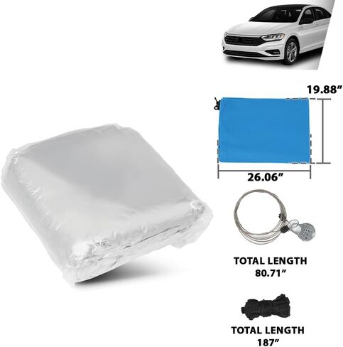 Car Cover Waterproof All Weather For Universal Sedan,Full Exterior Cover with Door Zipper and Cotton Lining,Outdoor Rain Sun Snow UV Protection, Indoor Dust and Scratch Resistant 3L+ (189*71*59 inch) in Saudi Arabia