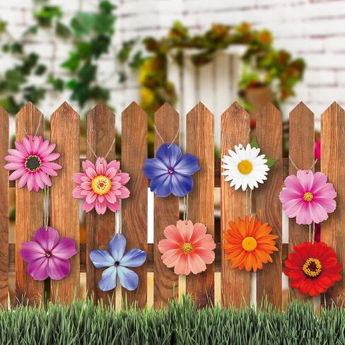 32 Pcs Wooden Flower Spring Ornaments for Tree, Sunflower Daisy Spring Summer Hanging Decorations, Tree Ornaments for Birthday Wedding Baby Shower Party Decoration in Saudi Arabia