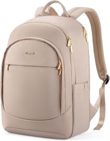 LOVEVOOK Laptop Backpack for Women, 17.3 Inch Business Backpack Purse, Large Capacity Casual Daypack, Work Computer Backpack, Travel Backpack for College, Champagne in Saudi Arabia