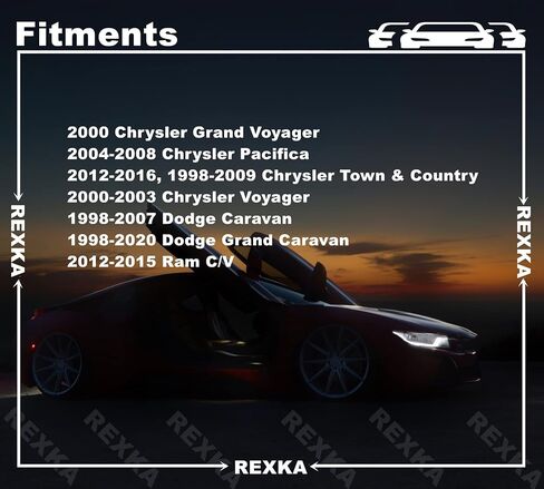 51 قطعة من Rexka مثبت لوحة تزيين الباب لكرايسلر 6505292AA Vans Grand Voyager Pacifica Town & Country Voyager Dodge Caravan Grand Caravan RAMC/V - مزيل جسم لوحة الزخرفة التلقائي in Kuwait