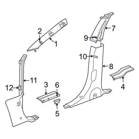 51 قطعة من Rexka مثبت لوحة تزيين الباب لكرايسلر 6505292AA Vans Grand Voyager Pacifica Town & Country Voyager Dodge Caravan Grand Caravan RAMC/V - مزيل جسم لوحة الزخرفة التلقائي in Kuwait
