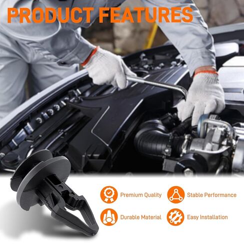 30pcs Black Nylon Cowl & Fender Liner Push-Type Retainer Clips Compatible with Ford W712196-S300 Edge Escape F-150 GM 11589293 Buick Century, Lacrosse Regal, Equinox, Pontaic Torrent in Saudi Arabia