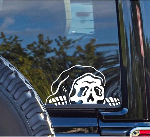 5 قطع من ملصقات السيارات الممتصة للصدمات غريم ريبر لمركبات شاحنة الزجاج الأمامي (6.7 × 3.7) in Kuwait