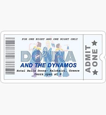 Donna and The Dynamos - Mamma Mia - Sticker Graphic - Auto, Wall, Laptop, Cell, Truck Sticker for Windows, Cars, Trucks in Saudi Arabia