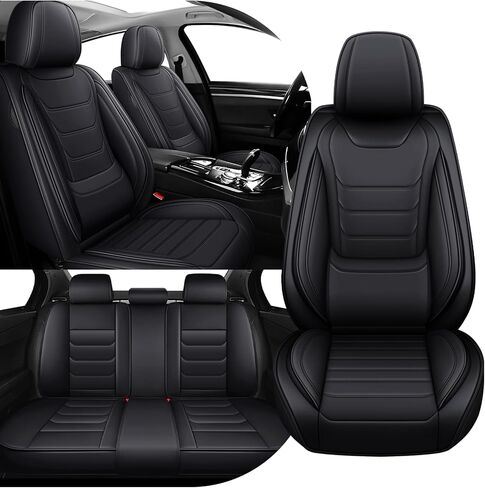 غطاء مقعد السيارة مجموعة كاملة لأغطية مقاعد Subaru Ascent 2019-2025، أغطية مقاعد جلدية نابا مقاومة للماء للسيارات، متوافقة مع الوسائد الهوائية، أغطية مقاعد السيارات العالمية (الصف الأمامي القياسي / البيج) in Kuwait