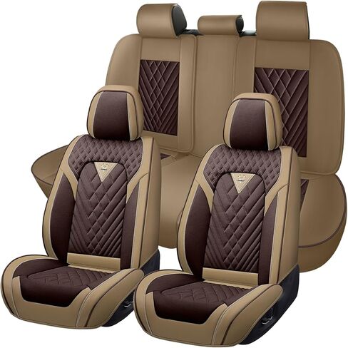 Car Seat Covers for Toyota Tundra 2000-2026, Waterproof Nappa Leather Full Set Seat Cover, Anti-Slip and Comfortable Automotive Seat Protector&Accessories(Gray Black) in Saudi Arabia