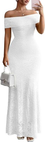 MITILLY Women's 2026 Formal Wedding Guest Dress Summer Elegant Off The Shoulder Bodycon Cocktail Maxi Dresses in Saudi Arabia