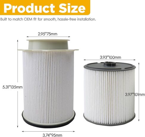 (Upgrade)68157291AA, 68436631AA Fuel Filter Water Separator set Compatible with 2019–2024 Dodge Ram 2500 3500 4500 5500 6.7L Cummins Diesel Turbo Engines in Kuwait