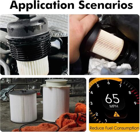 (Upgrade)68157291AA, 68436631AA Fuel Filter Water Separator set Compatible with 2019–2024 Dodge Ram 2500 3500 4500 5500 6.7L Cummins Diesel Turbo Engines in Kuwait