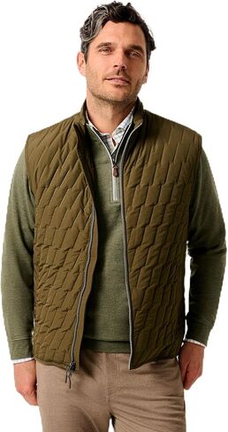 johnnie-O Belfry Quilted Puffer Vest in Saudi Arabia