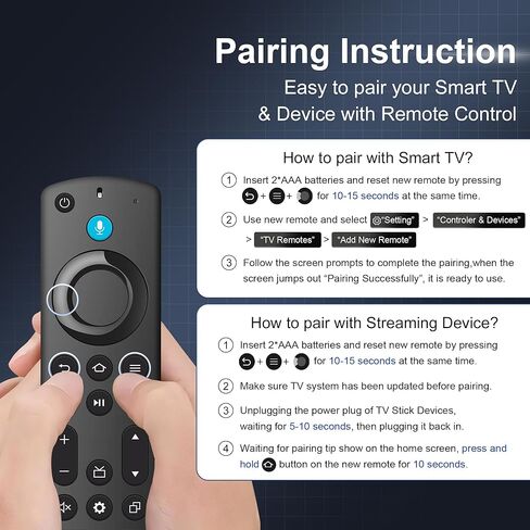 جهاز التحكم عن بعد الصوتي البديل L5B83G مناسب لعصا التلفزيون الذكية Fire AMZ (الجيل الثاني/الثالث/لايت)، الجيل الثالث من التلفزيون الذكي AMZ، عصا التلفزيون الذكية AMZ 4K (الجيل الأول/الجيل الثاني)، مكعب التلفزيون الذكي AMZ in Kuwait