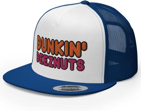 قبعة سائقي الشاحنات من Dunkin Deez Nuts، قبعة مسطحة عالية التاج قابلة للتعديل، قبعة شرب مرحة للحفلات in Kuwait