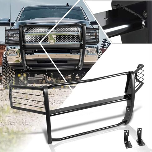 Compatible with Ram 2500/3500 Pickup 2010-2018 Front Bumper Brush Grille Guard Protector,Black in Saudi Arabia