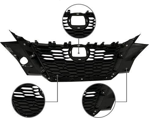 Front Bumper Grille Upper Honeycomb Grill Black With Chrome For 2020 2021 Nissan Sentra 623106LB0A in Kuwait
