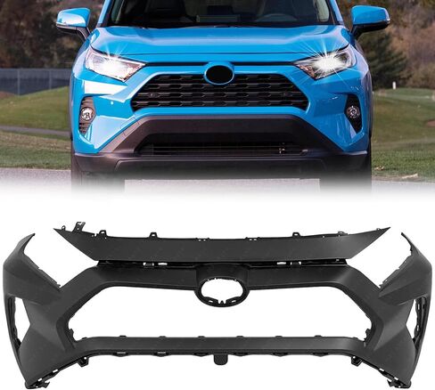 PENSUN Front Bumper Cover Fit for Toyota RAV4 2019 2020 2021 2022 2023, Black Plastic Bumper Replacement, Easy Installation, 521194A916 in Kuwait