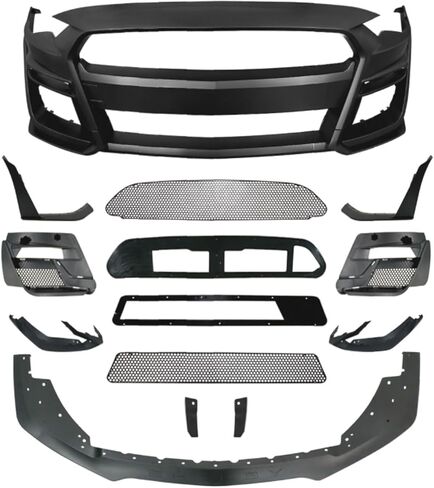 LOSTAR Complete Front Bumper Cover Conversion Compitable With 2018-2023 Ford Mustang GT500 Style in Saudi Arabia