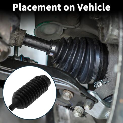 2 Pcs Universal Rubber Rack and Pinion Steering Boot Pinion Boot Gaiter Kit Black in Kuwait