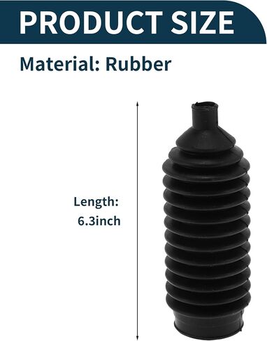2 Pcs Universal Rubber Rack and Pinion Steering Boot Pinion Boot Gaiter Kit Black in Kuwait
