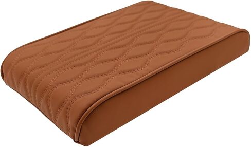 Car Armrest Box Heightening Pad, Arm Rest Covers, Easy to Install, Durable and Easy to Clean, It is A Practical Accessory That Enhances The Driving Experience (Brown, Wave Pattern) in Saudi Arabia