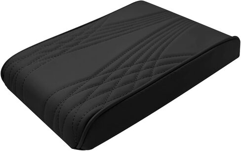 Car Armrest Box Heightening Pad, Arm Rest Covers, Easy to Install, Durable and Easy to Clean, It is A Practical Accessory That Enhances The Driving Experience (Brown, Wave Pattern) in Saudi Arabia