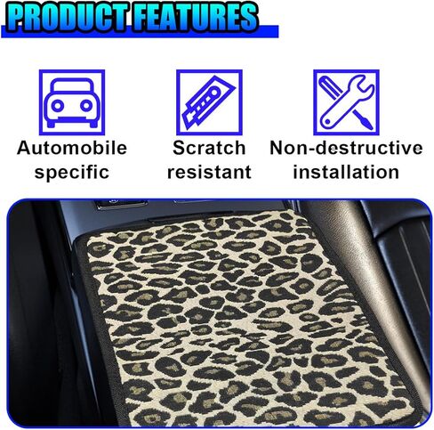 Linen Fabric Car Center Console Cover, 12.08 × 7.67 Inch Anti-Scratch Automotive Middle Console Protective Pad, Universal Vehicle Armrest Storage Box Mat for Car, SUV, Truck (Gold) in Saudi Arabia