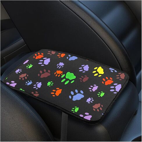 Linen Fabric Car Center Console Cover, 12.08 × 7.67 Inch Anti-Scratch Automotive Middle Console Protective Pad, Universal Vehicle Armrest Storage Box Mat for Car, SUV, Truck (Gold) in Saudi Arabia