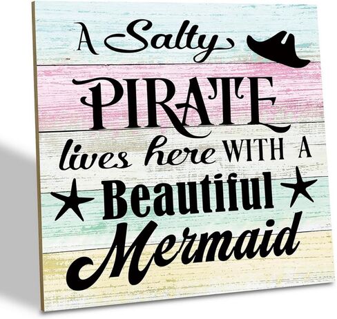 Mermaid Wood Sign, Always be Yourself Unless You Can Be a Mermaid, Wood Plaque Table Art Sign, Decorative Wooden Table Sign, Mermaid Beach Sign, Ocean Theme Coastal Decor for Home, Beach House Decor in Kuwait