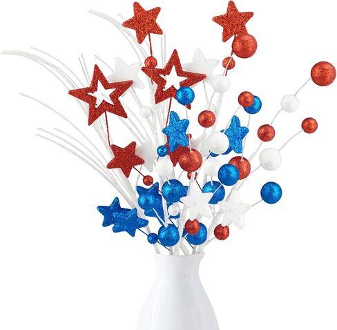 St Patrick’s Day Decorations 6 Pcs 24'' Tall Artificial Shamrock Berry Stems Picks Green Clover Floral Branches Centerpiece for Home Party Table Decor in Saudi Arabia