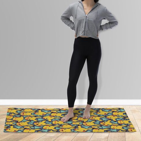 Northwest Pokemon Pikachu Expressions Area Rug, 36 x 62 in, Washable Non-Slip Mat – Official Nintendo Licensed, Soft Surface for Playroom or Bedroom in Saudi Arabia