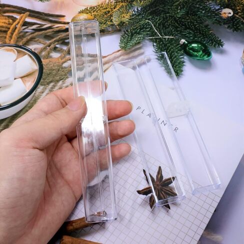 10PCS Clear Acrylic Pen Display Case Reusable Pencil Storage Container Single Pen Holder for Home Office Stationery Store in Saudi Arabia