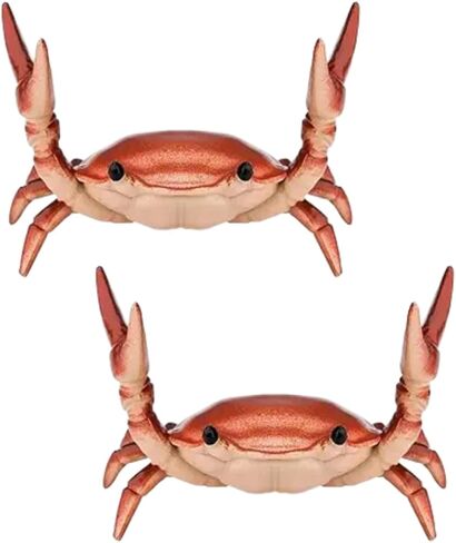 2PcsCreative Crab Pen Holder Weightlifting Crabs Pen Stand Storage Rack, Office Desktop Decoration, Pencil Holders Desk Supplies Holders and Dispensers, Desk Accessories and Workspace Organizers (Red) in Kuwait