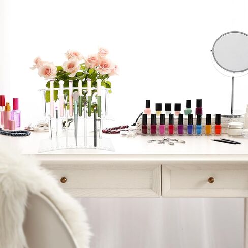 3 مجموعات من حامل عرض القلم الأكريليك بطبقتين حامل عرض القلم الشفاف مع أداة التثبيت، 30 فتحة 1.3 سم / 0.51 بوصة حامل عرض فرشاة تلوين مكتب لأحداث البائع in Kuwait