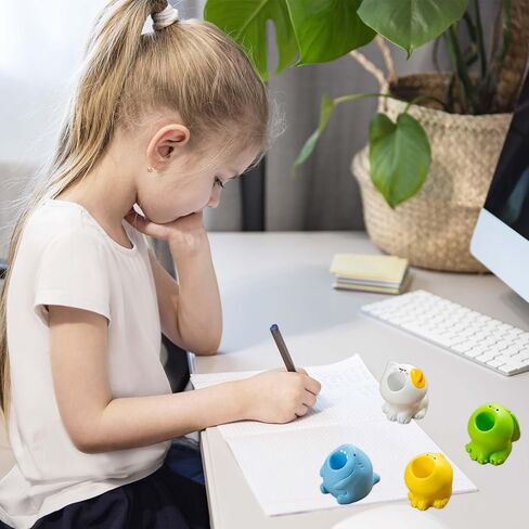 4 قطع حامل أقلام واحد - حامل أقلام رصاص من الراتنج على شكل حيوان صغير لقلم النافورة وفرشاة الأسنان ومنظم المكتب والفصول الدراسية والمكتب وديكورات المنزل in Kuwait